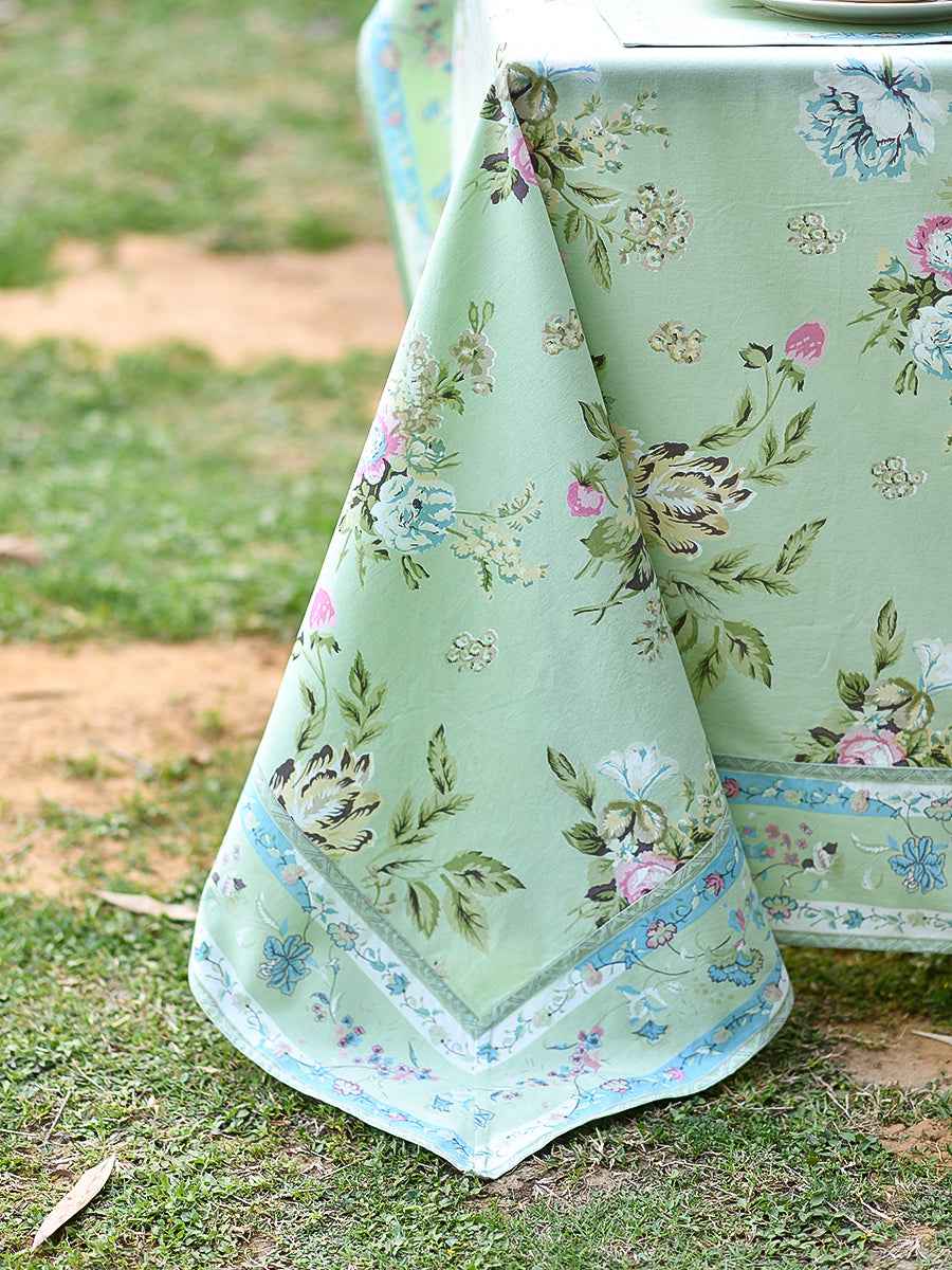 Sheeting Table Cloth : Potpourri Celadon