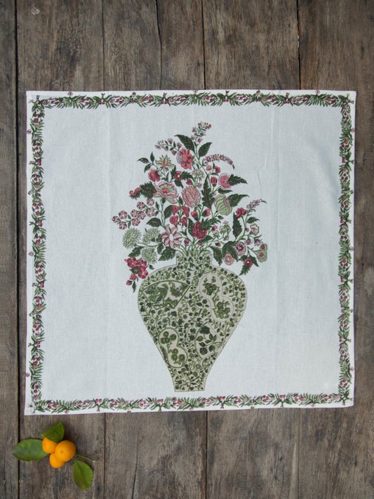 Printed Napkin Set of 2: Tree Of Life Cream