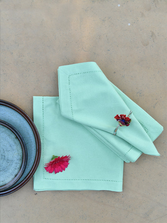 Solid Napkin Set of 2 - Beading :Celadon