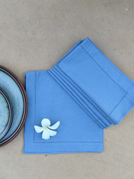 Solid Napkin Set of 2 - Beading : Lake