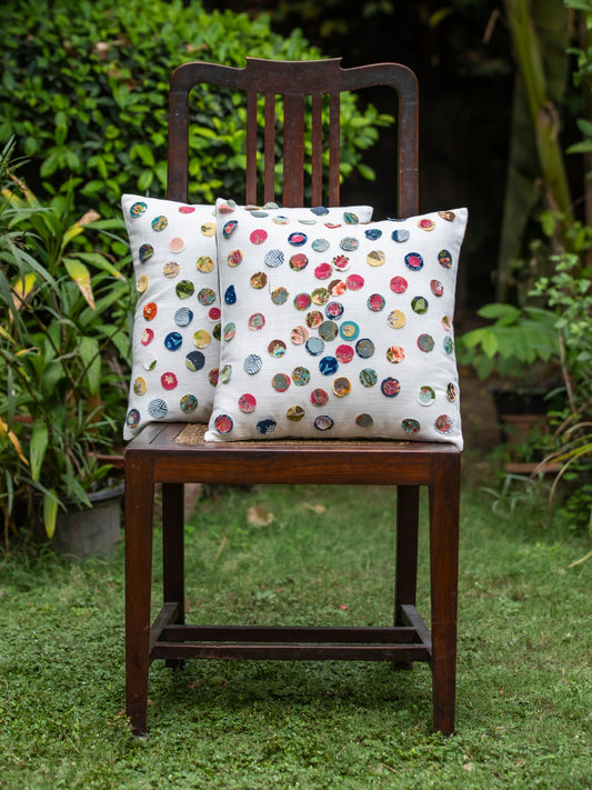 Cushion Cover : Petti Circle Green