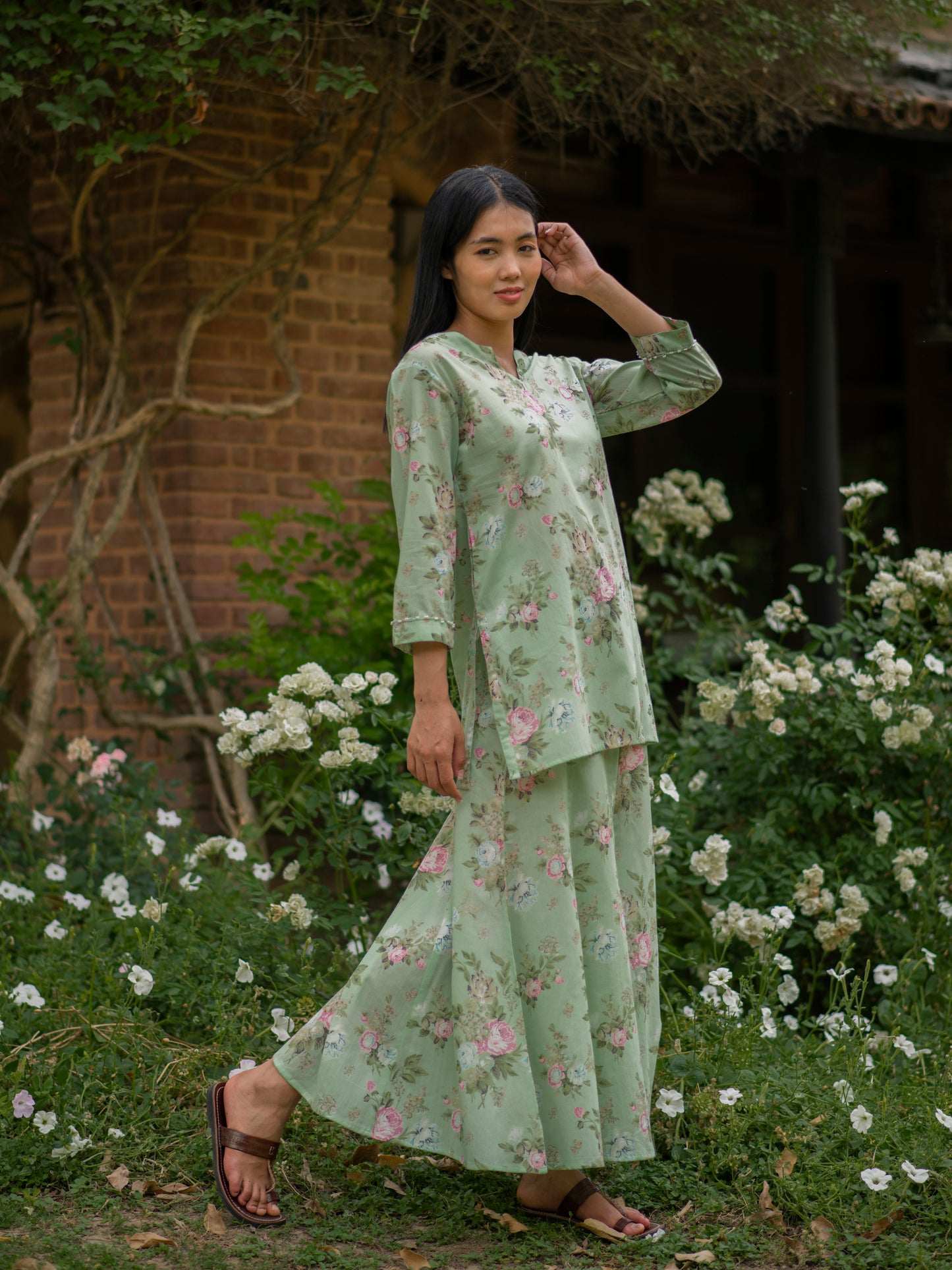 Goa Pant : Potpourri Celadon
