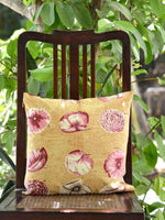 Printed Cushion Cover Reversible: Nishi Beige Textured
