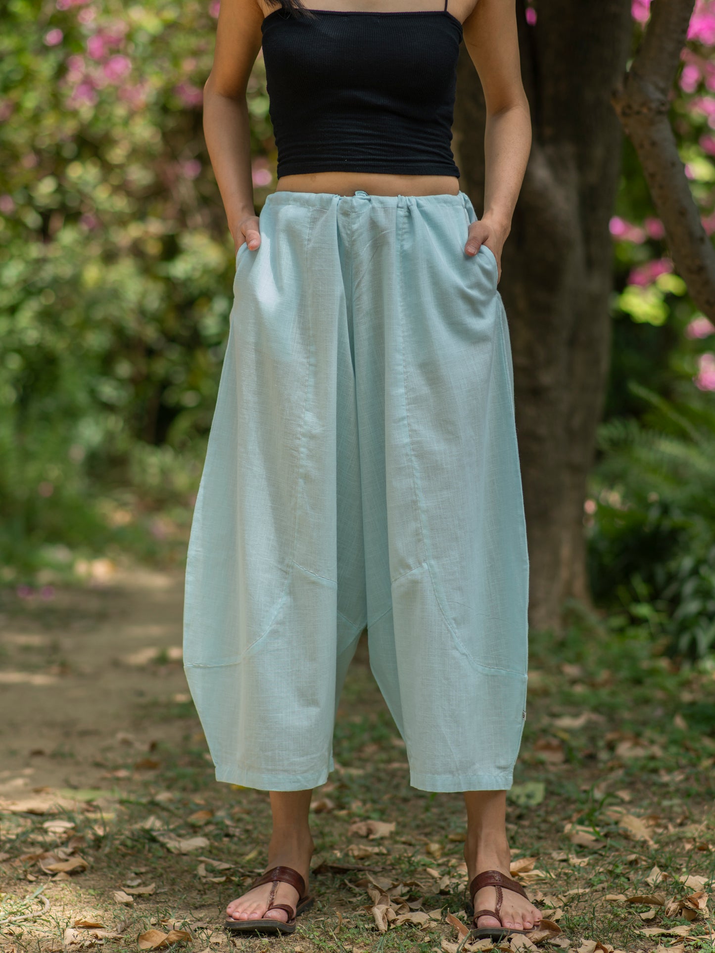 Balloon Pant : Solid Powder Blue