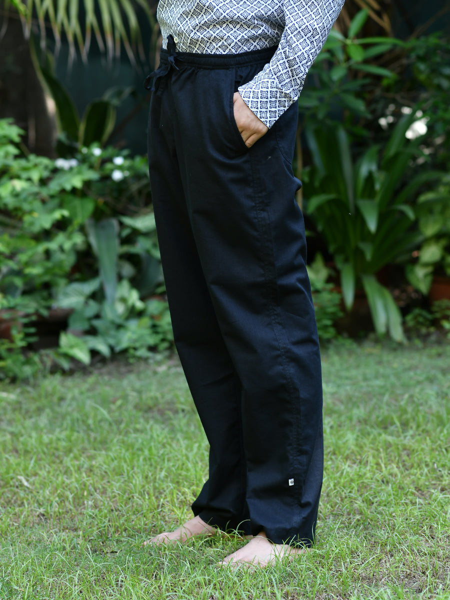 Mens House Pant  : Solid Black