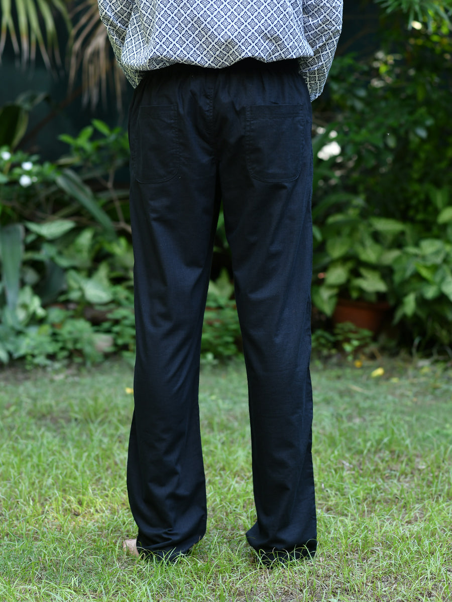 Mens House Pant  : Solid Black