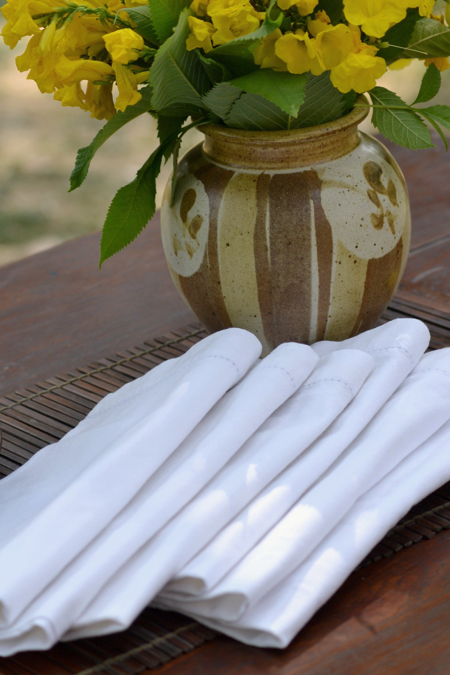 Solid Napkin Set of 2 - Beading