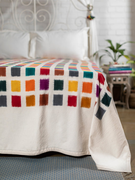 Woven Bed Throw : Ikat Multi