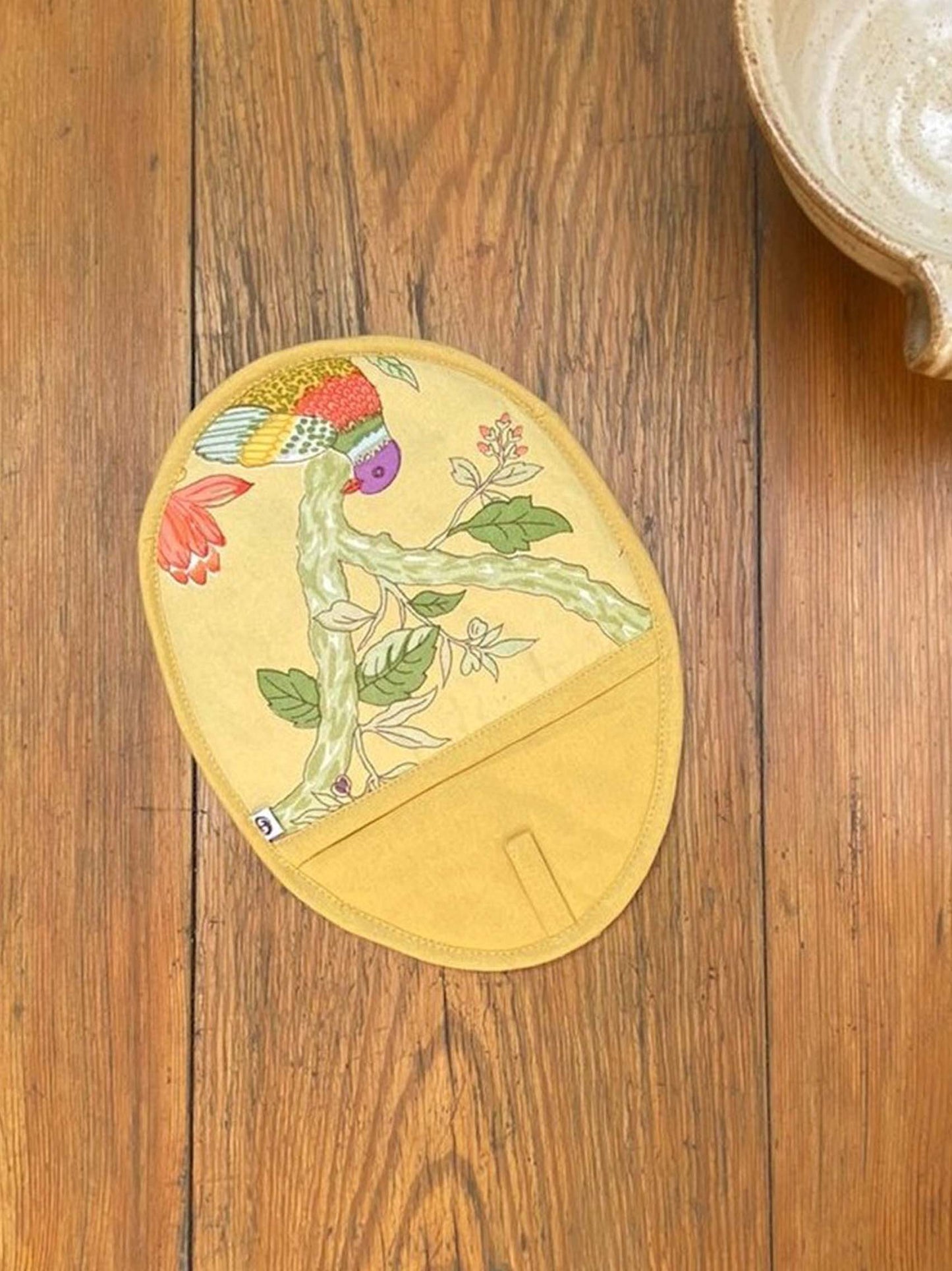 Printed Hot Pad : Bird Yellow