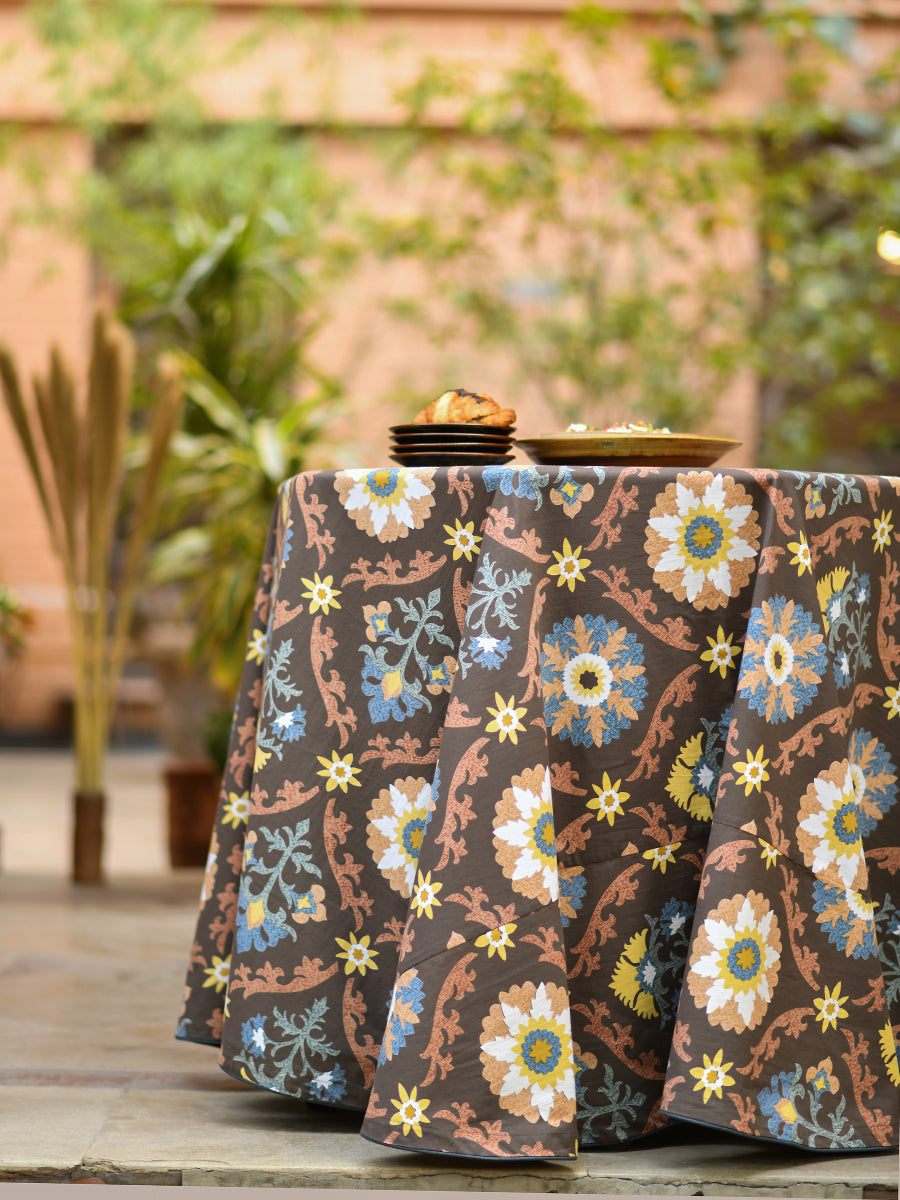 Tablecloth Round : Fargana Coffee