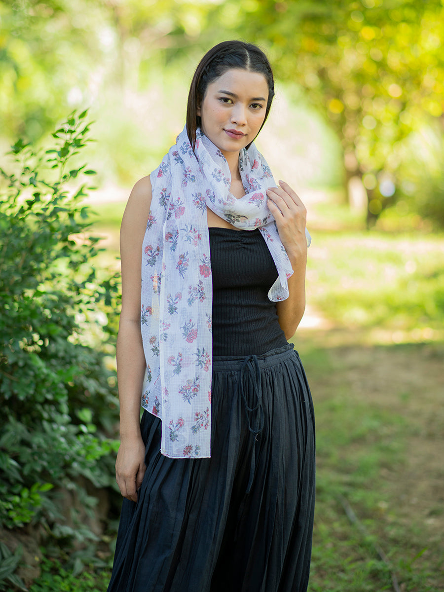 Button Stole : Toile Cream