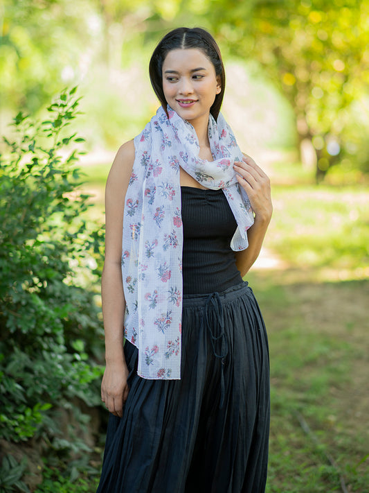 Button Stole : Toile Cream