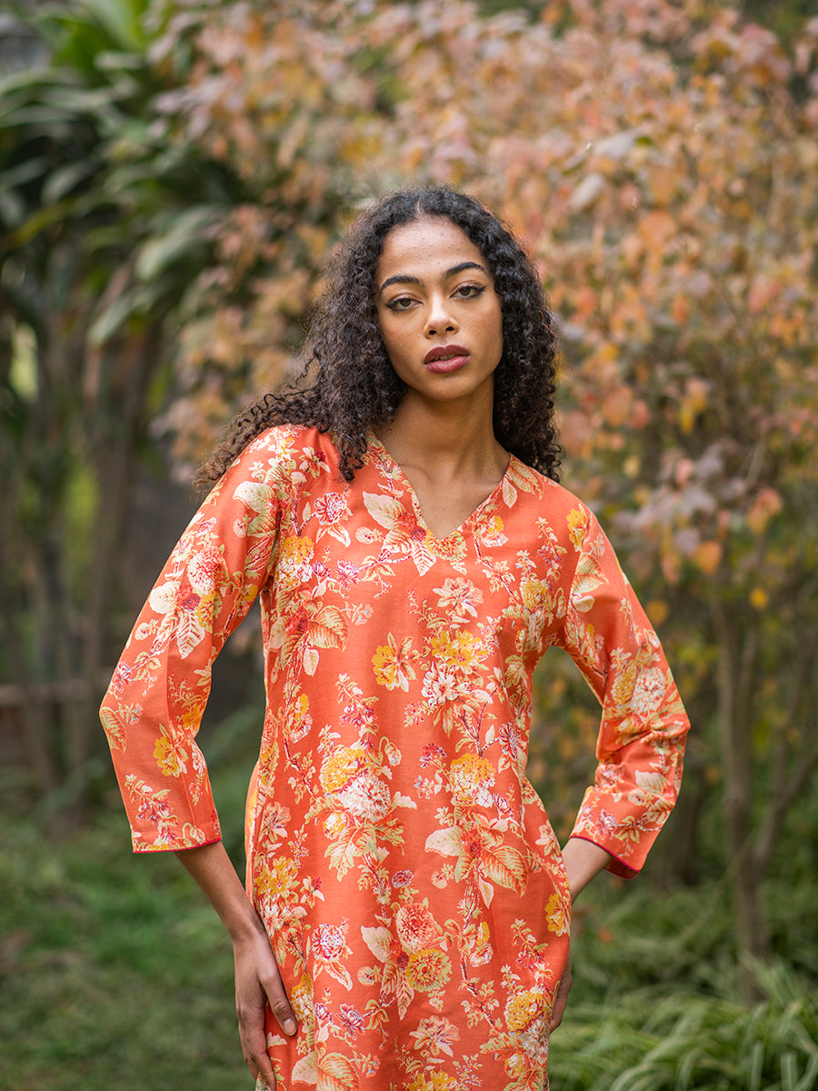 V Neck Kurta : Chelsea Santra