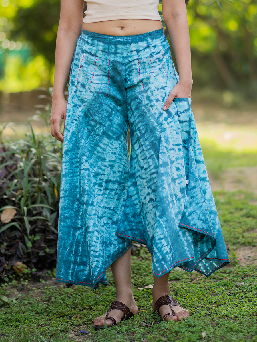Rave Pant  : Tie Dye Shibori Turquise