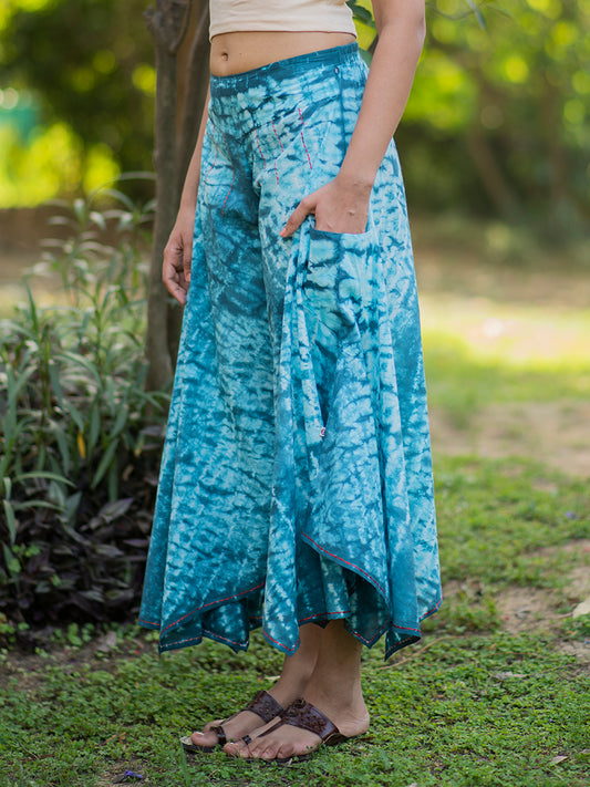 Rave Pant  : Tie Dye Shibori Turquise