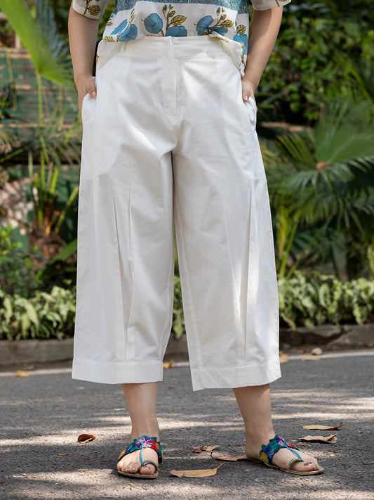 Cycle Pant : Solid Natural Cambric