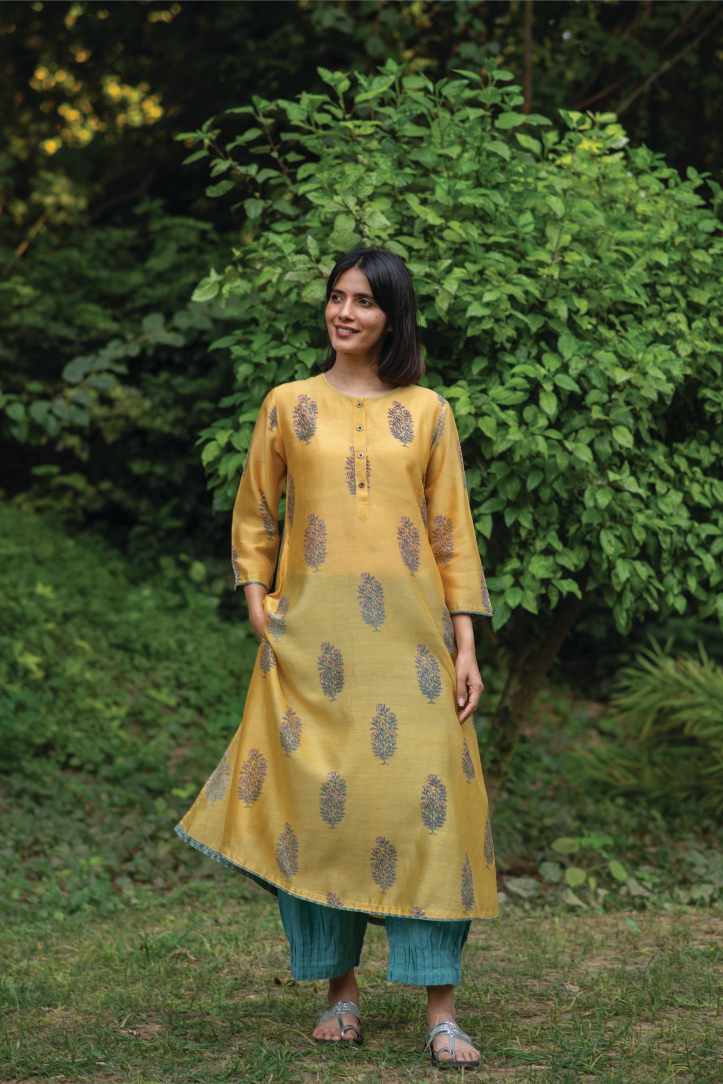 A Line Kurta  : Rosa Yellow