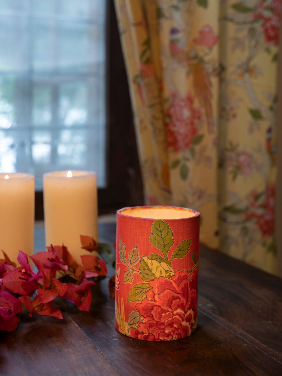 Printed Linen Curtain : Potpourri Aqua