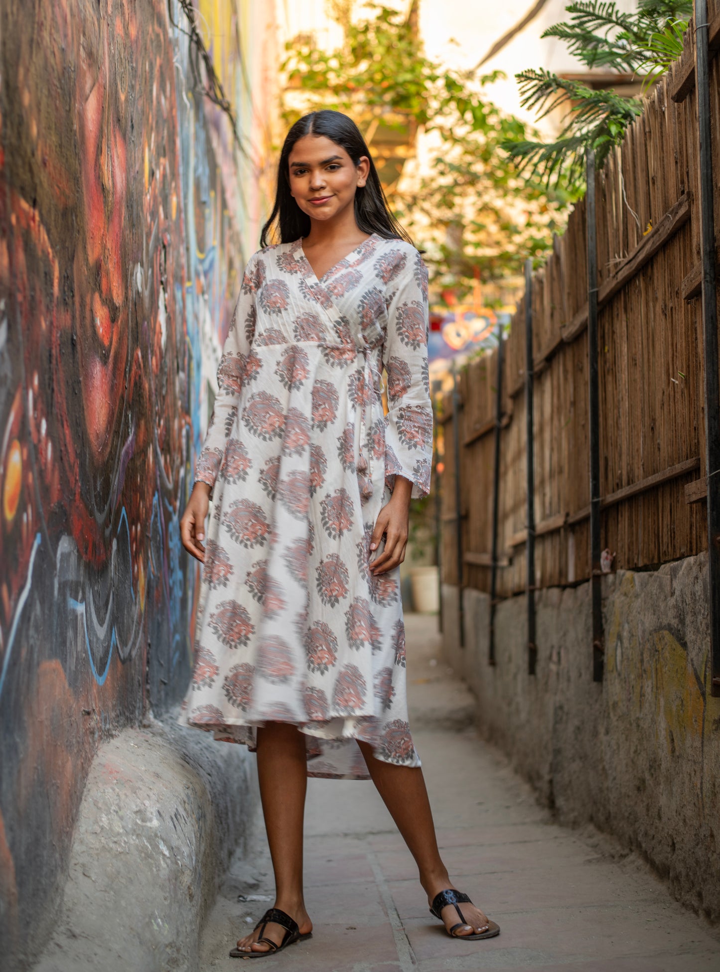 Anarkali Wrap  : Parrot Ivory