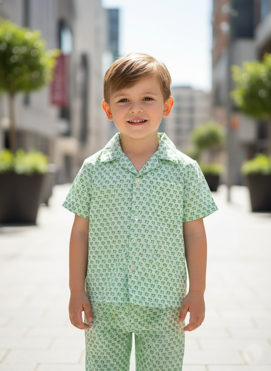 Angad PJ Set : Dhania Sky