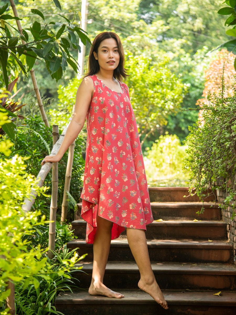 Ann Dress : Toile Red Voile