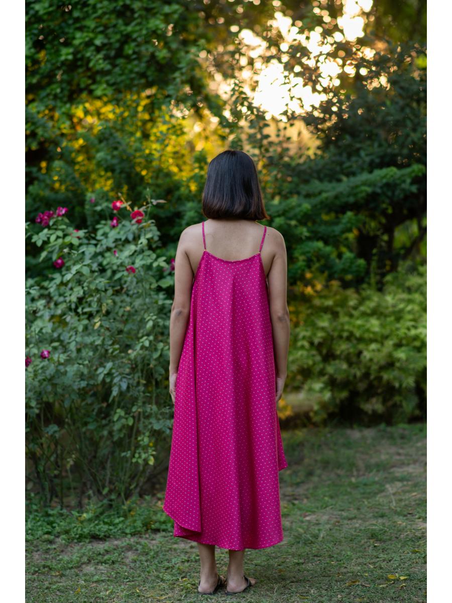 Aphre Slip Dress : Dots Rani C Satin