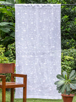 Applique Curtain  : Solid White