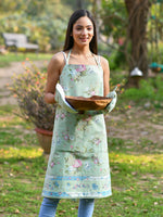 Potpourri Printed Oven Mitt : Celadon