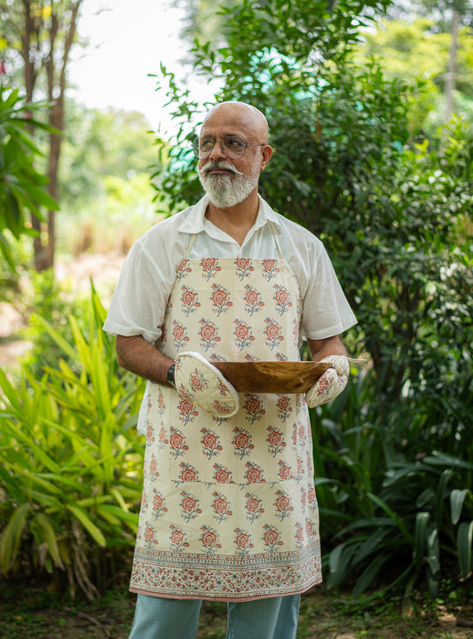 Printed Oven Mitt : Indian Rose Canvas