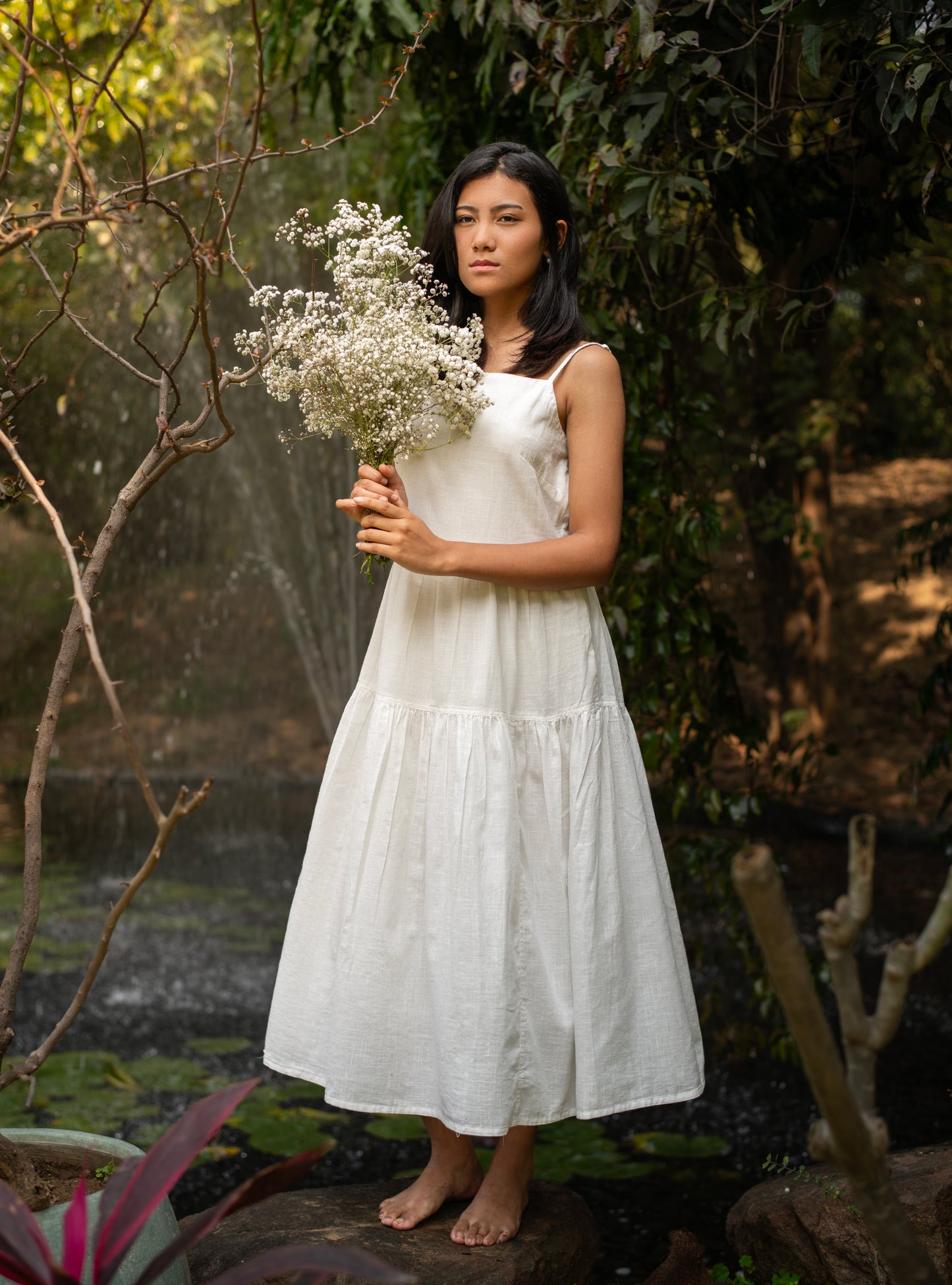 Aura Dress : Solid Natural Slub