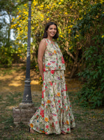 Ayumi Skirt : Bird Lime Voile