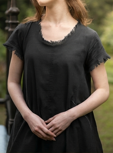 Balloon Dress  : Solid Black