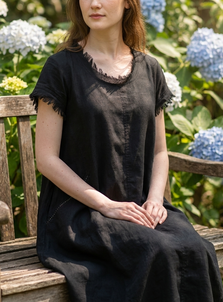 Balloon Dress  : Solid Black