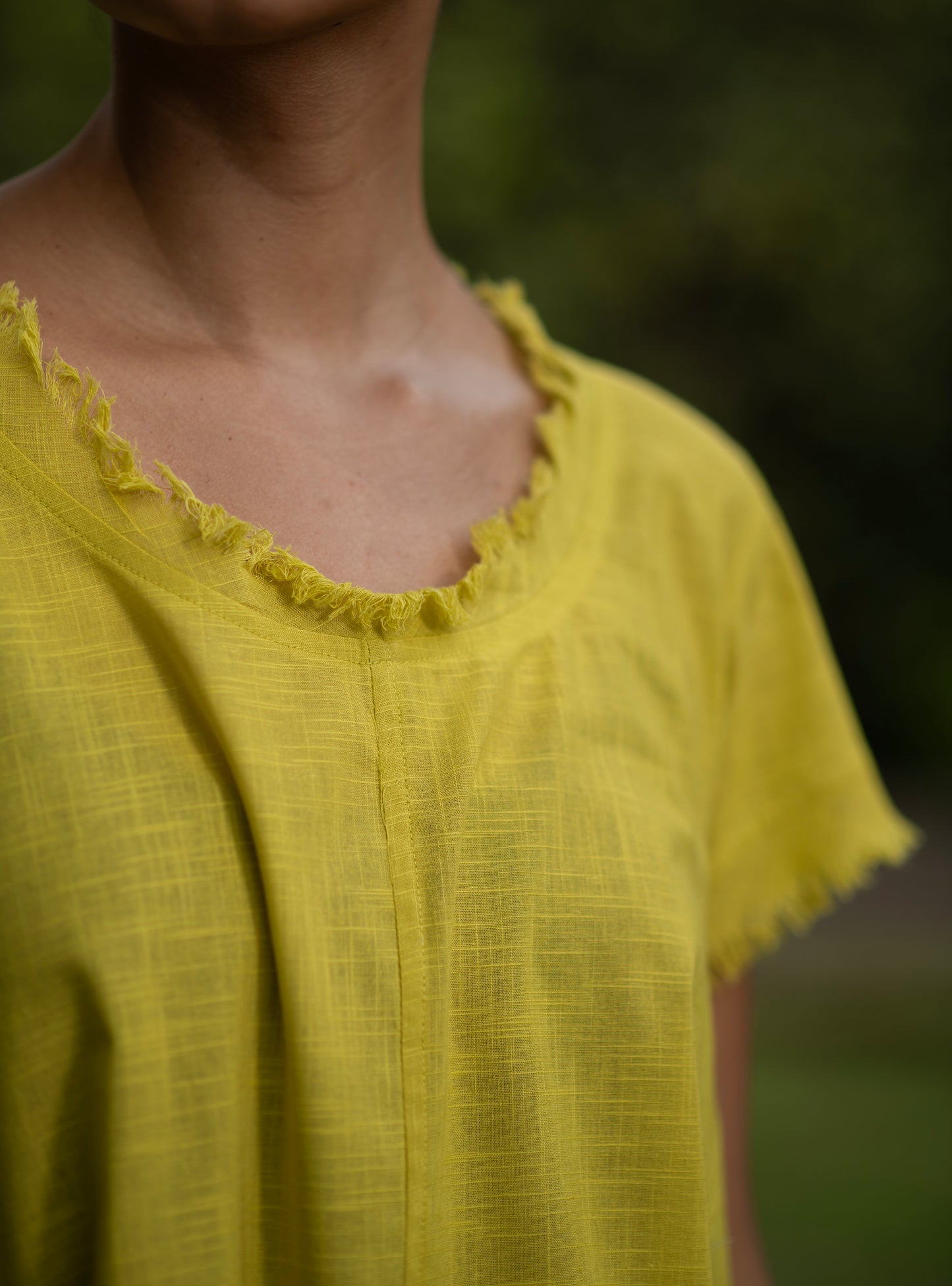 Balloon Dress :  Solid  Mango Mint Slub
