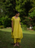 Balloon Dress :  Solid  Mango Mint Slub