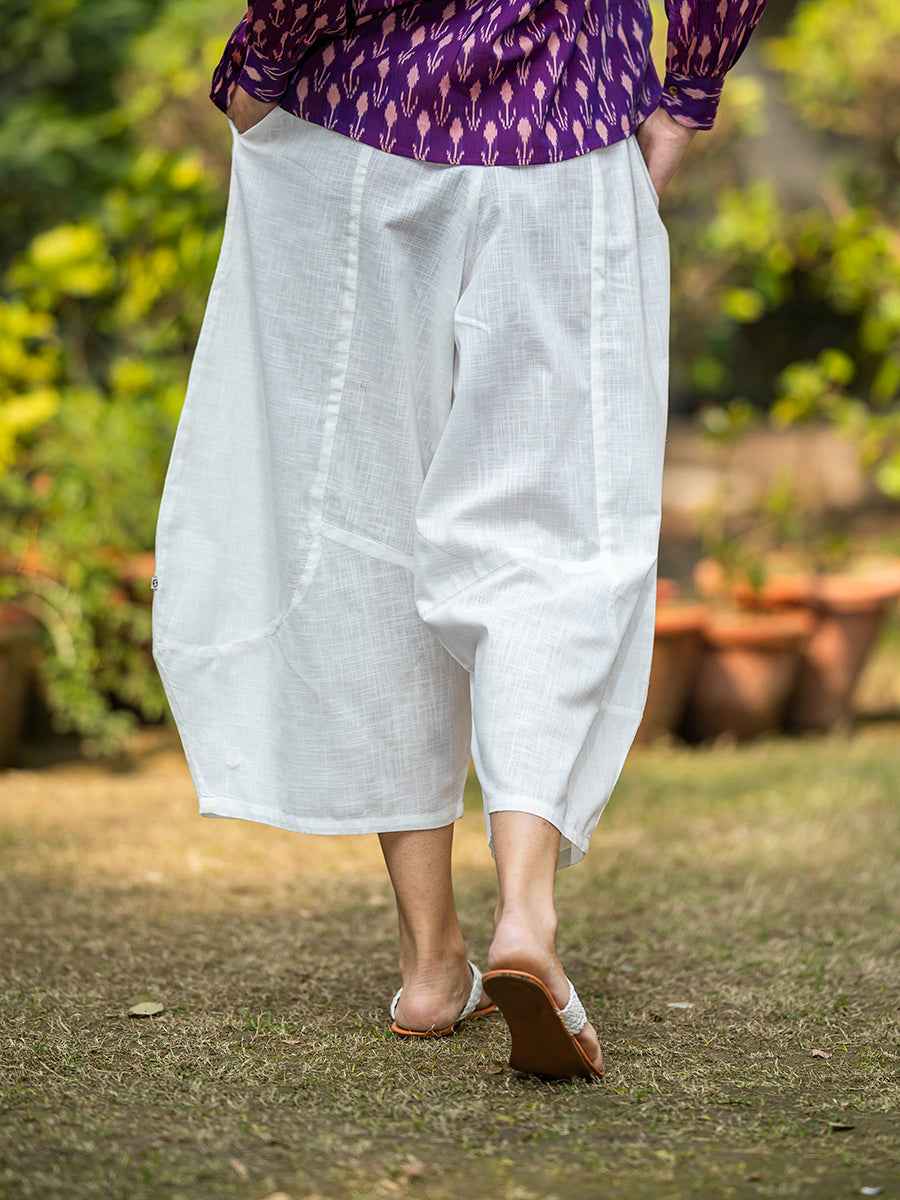Balloon Pant : Solid Natural : Slub