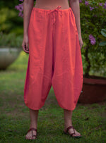 Balloon Pant : Solid Coral Slub