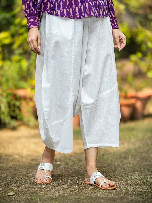 Balloon Pant : Solid Natural : Slub