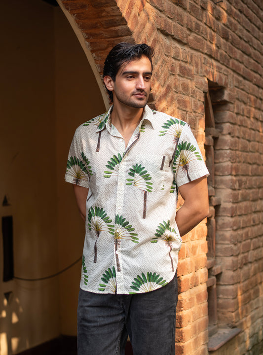 Xavier Shirt Half Sleeves : Banana Country Voile