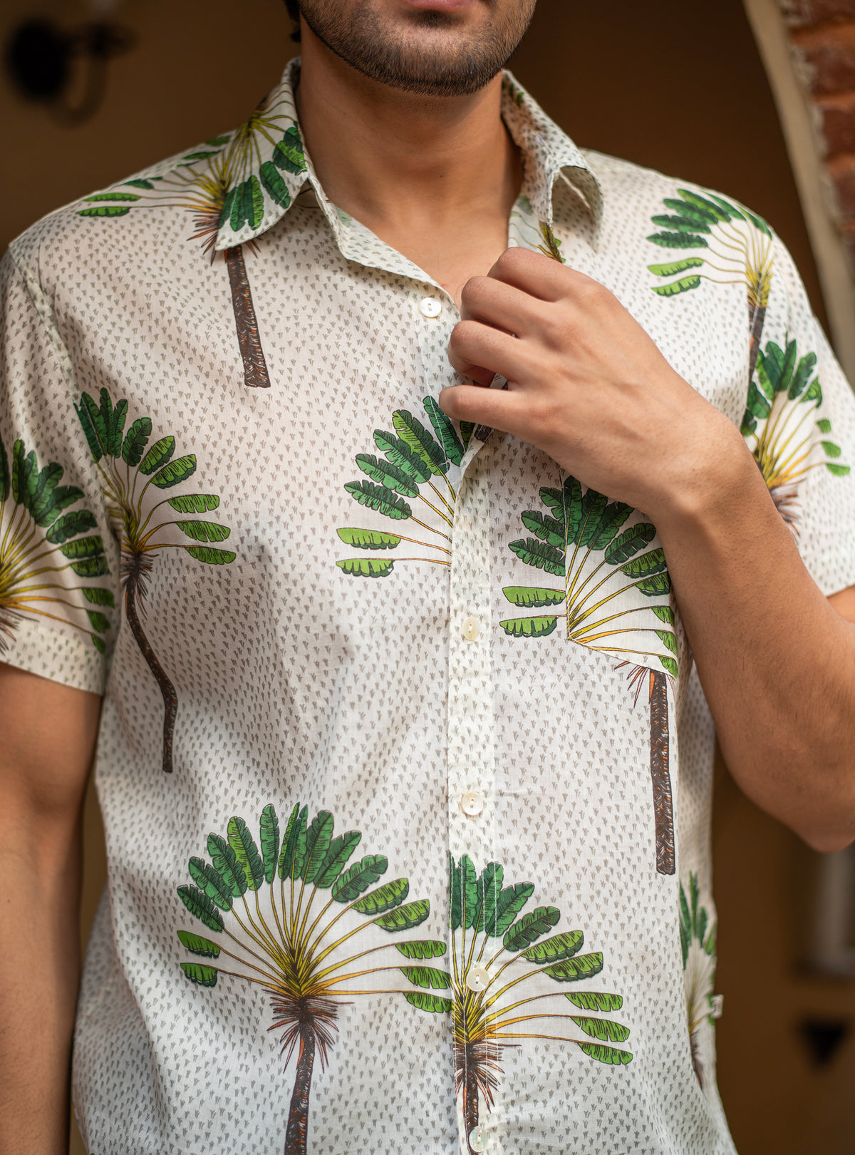 Xavier Shirt Half Sleeves : Banana Country Voile