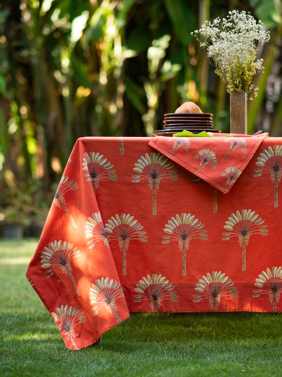 Printed Placemat Set of 2 :Banana Rust