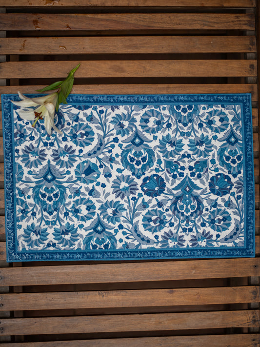 Placemat Set Of 2 : Bellur Blue & White