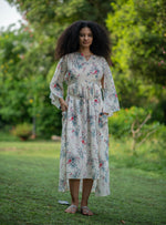 Biak Dress :  Bouquet Floral  Bow Voile