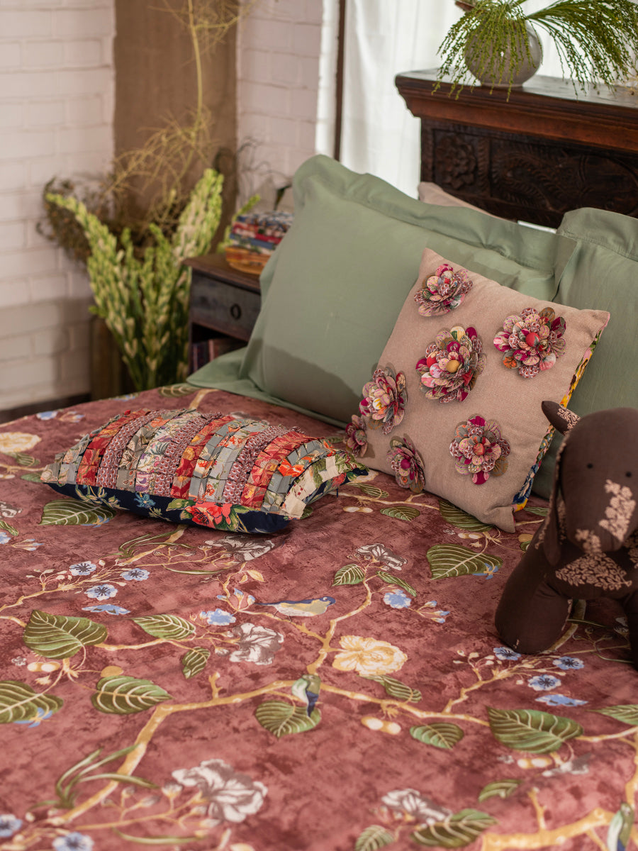 Bed Throw : Birch Rose