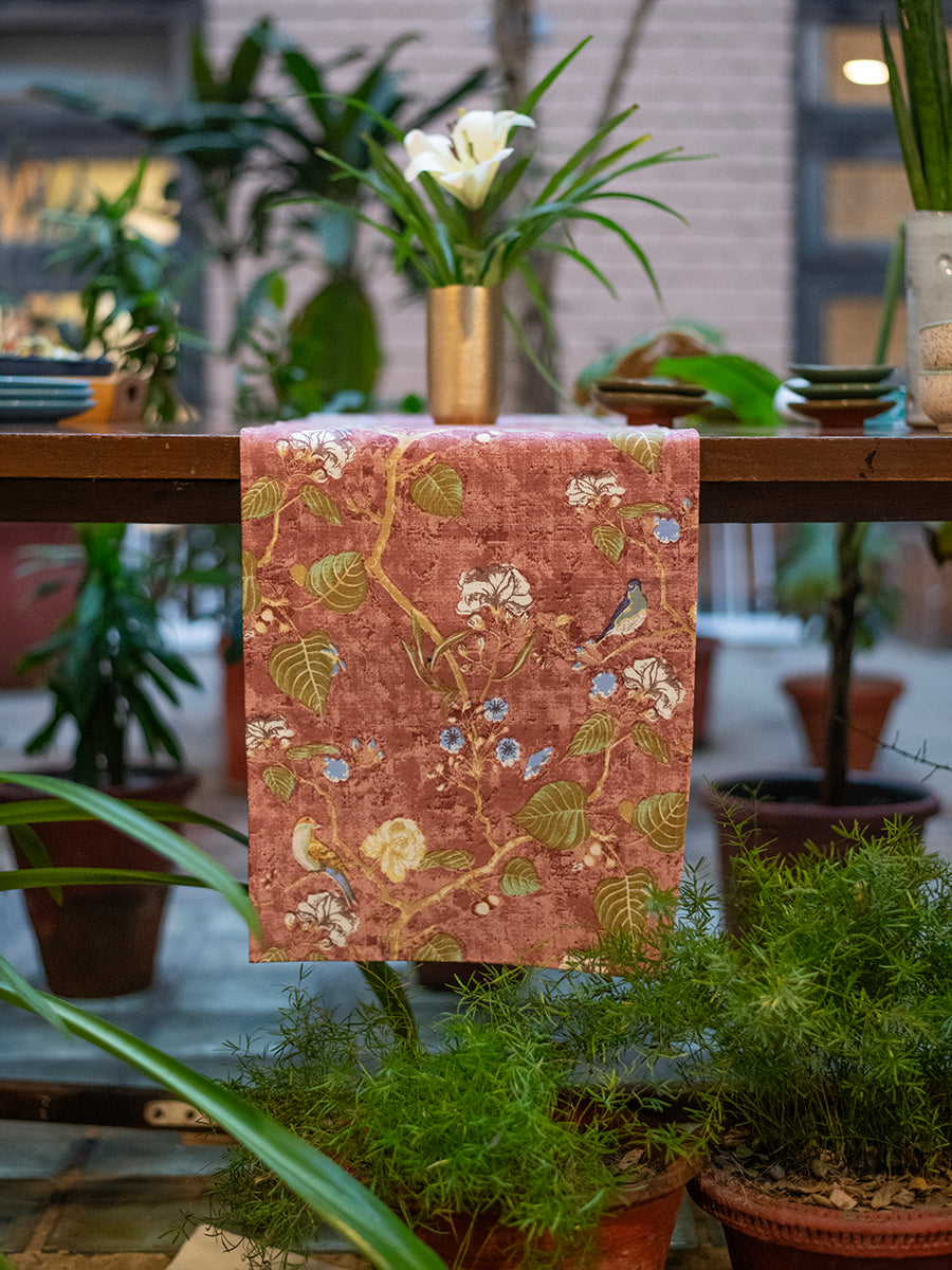 Birch Printed Runner : Rose
