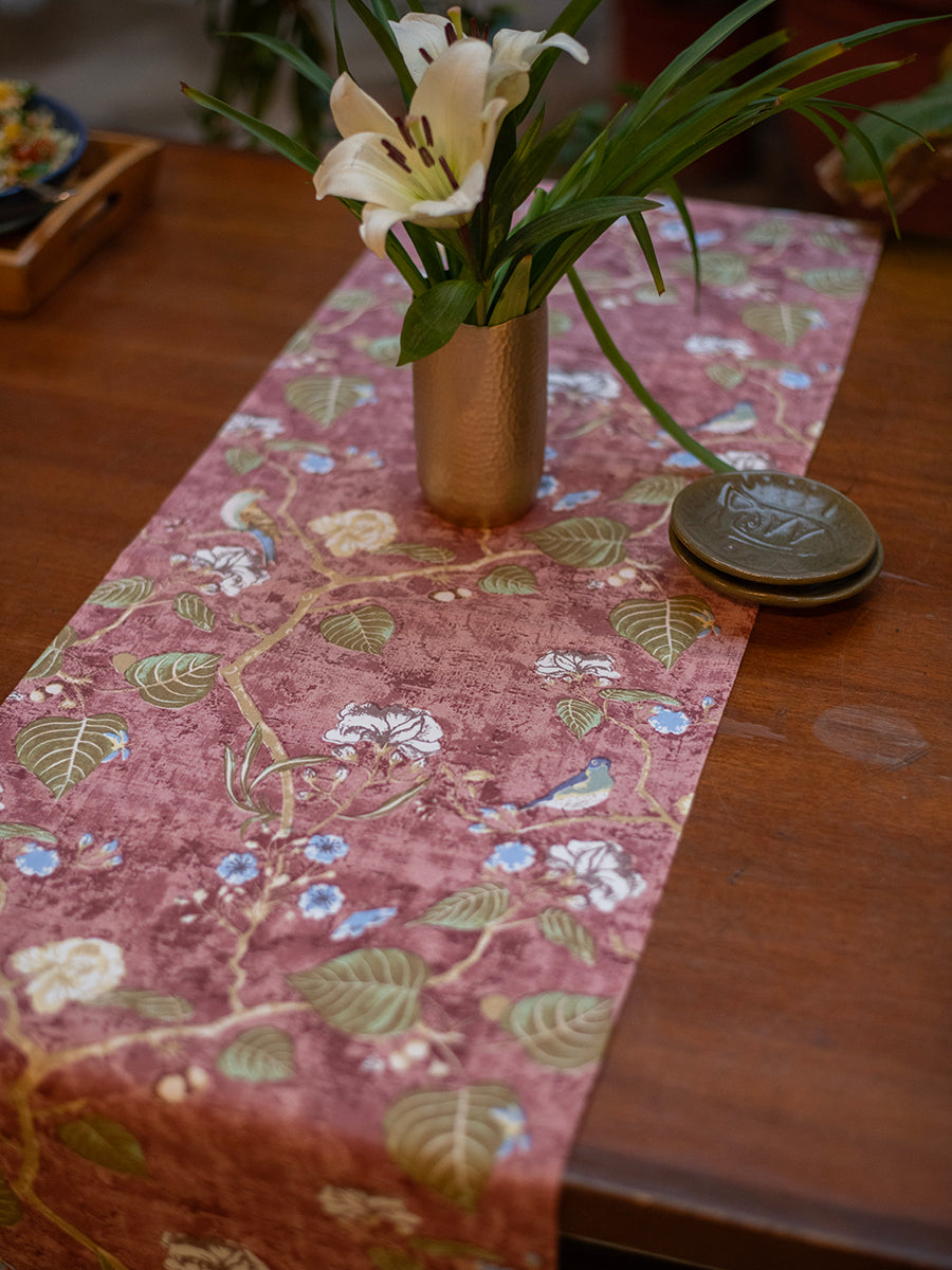 Birch Printed Runner : Rose