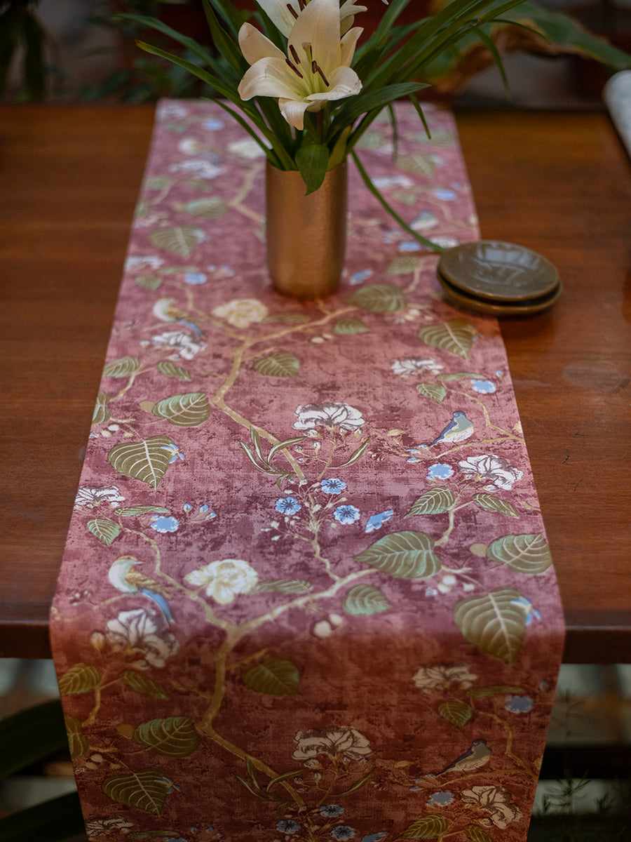 Birch Printed Runner : Rose