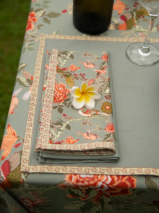 Printed Cocktail Napkin Set of 2 : Bird Manosque : Canvas