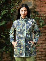 Bird Quilted Coat : Graphite