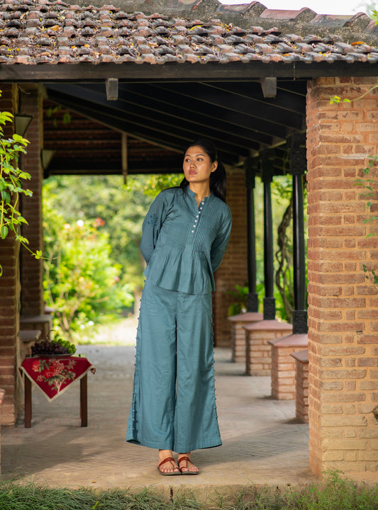 Blake Pant : Solid Dark Grey Voile